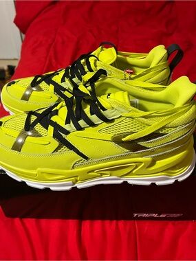 Triple 7 Neon Yellow & Black Men’s Sneakers